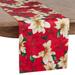 Poinsettia Design Table Runner - Saro Lifestyle 6212.M16108B