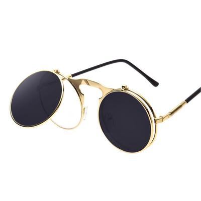 Iconic Eyewear - Steampunk-Sonnenbrille mit Flip-Funktion Sonnenbrillen Damen