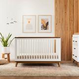 babyletto Scoot 3-in-1 Convertible Crib Wood in Gray/White/Black | 35 H x 30.25 W in | Wayfair M5801WNL