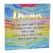 MDR Trading Inc. LED w/ Saying Dreams Block Sign in Green/Yellow | 6 H x 6 W x 1 D in | Wayfair SC-BX627
