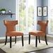 Curve Dining Side Chair by Modway Upholstered in Orange/Brown | 35.5 H x 23 W x 25 D in | Wayfair EEI-2741-ORA-SET