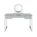 Everly Quinn Murland Vanity w/ Mirror Wood in Gray | 30 H x 50 W x 22 D in | Wayfair 82BD655F58384A1493D47C28344E9271