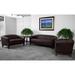 Flash Furniture Contemporary LeatherSoft Reception Set w/ Wood Feet | Wayfair 111-SET-BN-GG