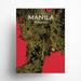 17 Stories Manila City Map Graphic Art Paper in Red/Yellow/Black | 24 H x 18 W x 0.05 D in | Wayfair AA5D3D9E0F99493BB66E693A4978ADA6