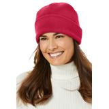 Plus Size Women's Cuffed Fleece Hat by Accessories For All in Classic Red