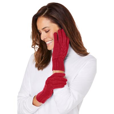 Women's Cable-Knit Gloves by Accessories For All i...