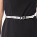 Women's Skinny Belt by Accessories For All in Silver (Size 18/20)