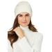 Women's Cable Knit Hat by Accessories For All in Ivory
