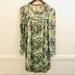 Anthropologie Dresses | Anthropologie Dolan Wanderlust Shirt Dress Medium Blue Green Watercolor Floral | Color: Blue/Green | Size: M