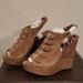 Jessica Simpson Shoes | Jessica Simpson, Mossley Wedge Bootie, Split Suede, Aged Bronze, Size 7, New | Color: Gold/Tan | Size: 7
