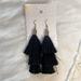 American Eagle Outfitters Jewelry | American Eagle Black Tassel Earrings | Color: Black/Gold | Size: Os