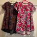 Lularoe Dresses | Euc Set Of 2 Lularoe Scarlett Dresses Size 2 | Color: Pink/Purple | Size: 2tg