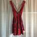 Free People Dresses | Free People Red Floral Tunic Dress | Color: Red | Size: Xs