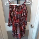 American Eagle Outfitters Dresses | American Eagle Outfitters Cold Shoulder Dress, Size Small | Color: Red/White | Size: S