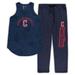 Women's Concepts Sport Navy Cleveland Guardians Plus Size Jersey Tank Top & Pants Sleep Set