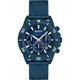 BOSS Chronograph Quarz Uhr für Herren mit Blaues Textilarmband aus recyceltem Ozeankunststoff - 1513919