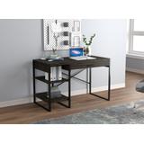 "Computer Desk 47.65""Long/Dark Grey with 1 Drawer 2 Shelves and Black Metal for Home Office and Small Spaces. Ideal for writing, gaming, study, work from home. - Safdie & Co 81145.Z.74"