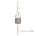 Dakota Fields Beads Macrame Hanging Planter Natural Fibers in White | 42 H x 6 W x 6 D in | Wayfair F5F007584CDF4539BE4C927FDFF3BB7E