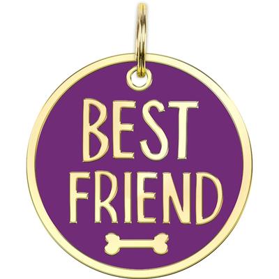 Best Friend Collar Charm, Small, Purple