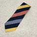 J. Crew Accessories | J Crew Striped Tie 100% English Silk Handmade Made In Usa | Color: Blue/Yellow | Size: Os