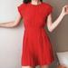 Madewell Dresses | Madewell Pleated Silk Mini Dress In Cherry | Color: Red | Size: 2