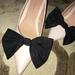 Zara Shoes | Impossible To Find!! Zara Baby Pink Pointy Heels With Black Bow | Color: Black/Pink | Size: 41