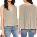 Free People Tops | Free People Darcy Super Deep V Neck Sleeveless Top Blouse Size Medium | Color: Gray/Green | Size: M