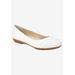 Women's Clara Flat by Cliffs in White Burnished Smooth (Size 12 M)