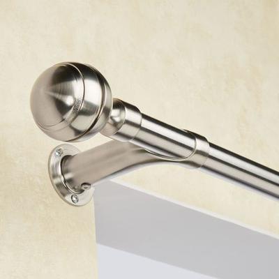 Midnight Blackout Curtain Rod Set Brushed Nickel, ...