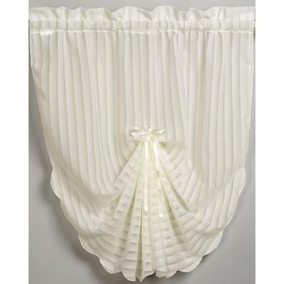 Nimbus Stripe Fan Valance 30 x 40, 30 x 40, Ecru