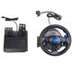 Gaming Steering Wheel with Pedal, 180 Degree Rotation Game Racing Wheel Multifunctional 3 in 1 Driving Force Racing Wheel Compatible with PS2, PS3, PC