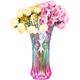 BESPORTBLE Flower Vase Crystal Glass, Flower Vase Large Size Phoenix Tail Shape Vase, Large Size Rainbow Colorful Flower Vase for Home Decor Table Floral Vase Crystal Container Glass (Random Package)