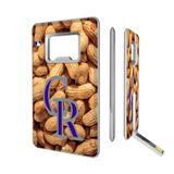 Colorado Rockies 32GB Peanuts Design Credit Card USB Drive with Bottle Opener