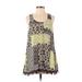 C Label Casual Dress Scoop Neck Sleeveless: Yellow Dresses - Women's Size Small