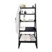 Rebrilliant Emmalyse 59.1" H x 17.7" W x 17.7" D Shelving Unit Wood/Steel in Black | 59.1 H x 17.7 W x 17.7 D in | Wayfair