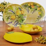 Certified International Lemon Zest 12 Pc Dinnerware Set Melamine in Green/White/Yellow | Wayfair 89637