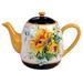 Certified International Sunflower Fields Teapot, Ceramic in Yellow | 6.5 H x 9 W x 5.25 D in | Wayfair 28177