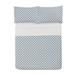 East Urban Home Microfiber Reversible Coverlet/Bedspread Set Microfiber in Blue/White | Queen Bedspread + 2 Shams | Wayfair