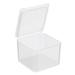 12pcs Clear Storage Container with Hinged Lid 40x28mm Plastic Square Craft Box