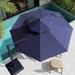 Outdoor Round Double Top Patio Cantilever Umbrella, Base Not Included