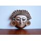 1960's Italian Midas Silver Wall Mask of an Ancient Mayan Figure