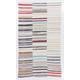 Lovely Multicolored Striped Kilim. Hand-Woven Cotton Turkish Rag Rug. 7x11.9 Ft, BG427