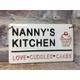 NANNY'S KITCHEN-Love-Cuddles-Cakes-London Street Sign-Kitchen Decor-Nanny Wall Sign-Best Nanny-Best Grandma-Nan-Cupcakes-Nana-Love you Nanny