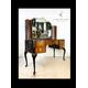 Now sold- Vintage Black, Green and exposed luxury wood Dressing Table