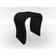 Black Matt Bedside Table - Curved