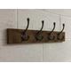 Solid Real Wood Rustic Coat Rack with 4 hooks