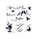 Set Of Birds BIG SIZES Reusable Mylar Stencil or Self Adhesive Stencil / Bird7