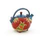 Ceramic Teapot Handmade, Clay Teapot Hand Painted- Red and Blue Glaze, Pottery Teapot, Unique Teapot, Gift for Tea Lover