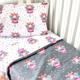 Baby girl bedding set , Pink Fairy, Stars, pure COTTON Single , Cot bed Duvet Cover , pillowcase , reversible