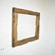 Wood Mirror - 7cm x 5cm - Main Image: Jacobean - Irregular Design - Chunky Wood Distressed Driftwood Style Chic Dark